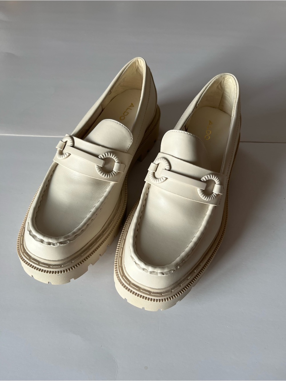 Aldo Baberiel Cream Chunky Lug Sole Loafer - Picture 5 of 12